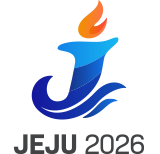 성화와 푸른 바다의 물결을 담은 JEJU 2026 엠블럼